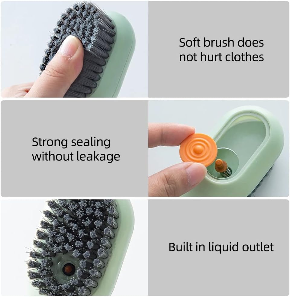 Multi-Functional Cleaning Brush with Soap Dispenser (Random Color)