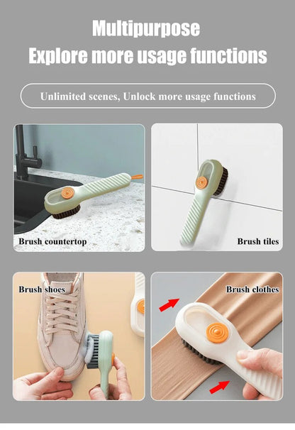 Multi-Functional Cleaning Brush with Soap Dispenser (Random Color)