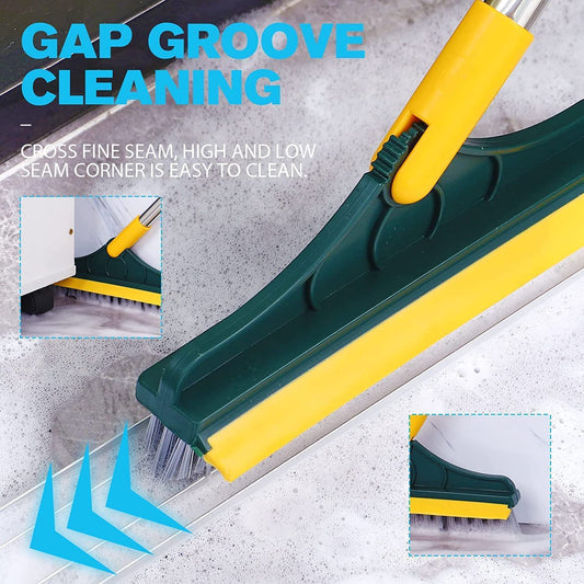 2-in-1 Floor Cleaning Brush/Scrubber with Wiper