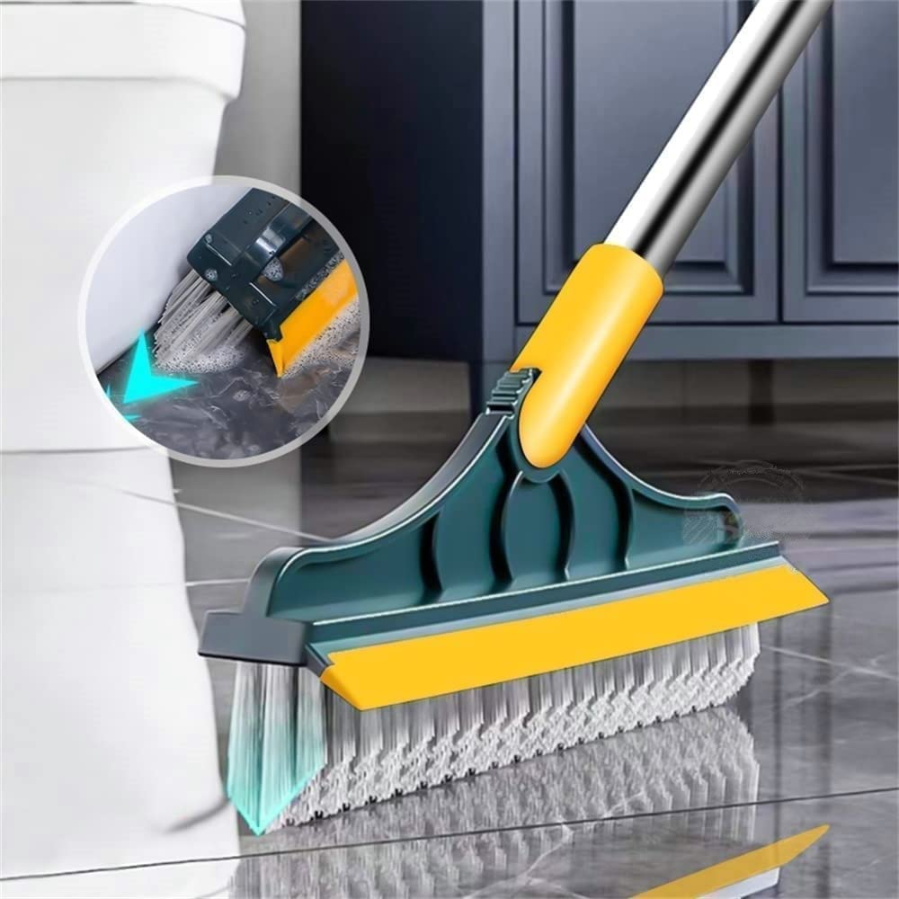 2-in-1 Floor Cleaning Brush/Scrubber with Wiper
