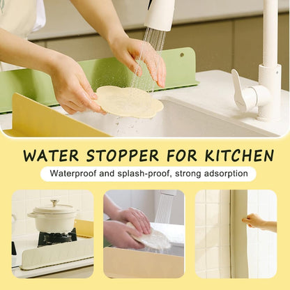 Silicone Sink Splash Guard | Water Splash Stopper with Double Suction Cups | 15 Inch Random Color