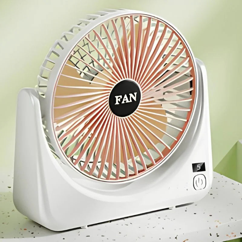 Portable USB Circular Rechargeable Desktop Fan (Random Color) - 🚚 Free Shipping on Limited Stock